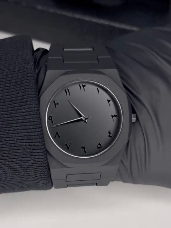 Black Arabic dial watch- AURA WATCH